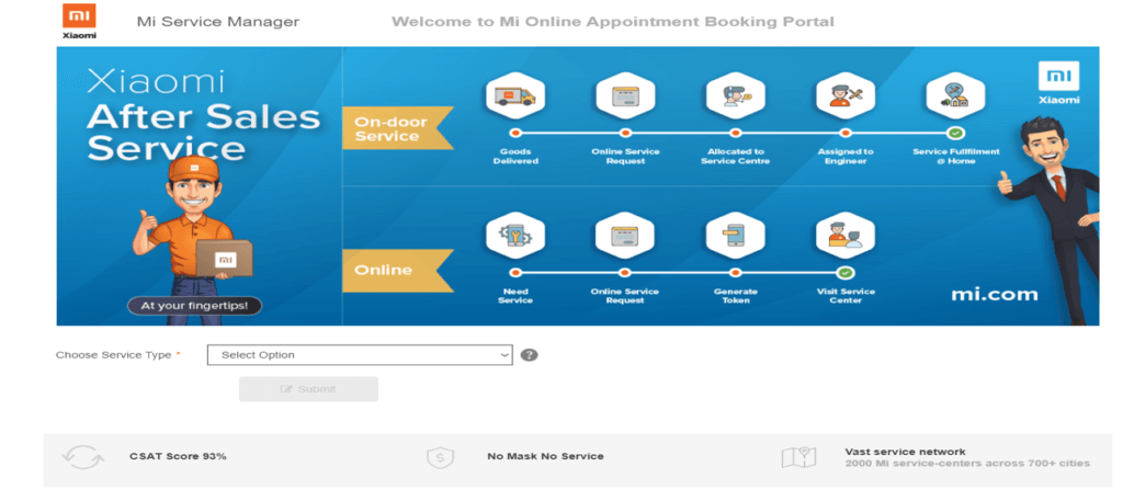 How to Book Mi Service Centre Appointment