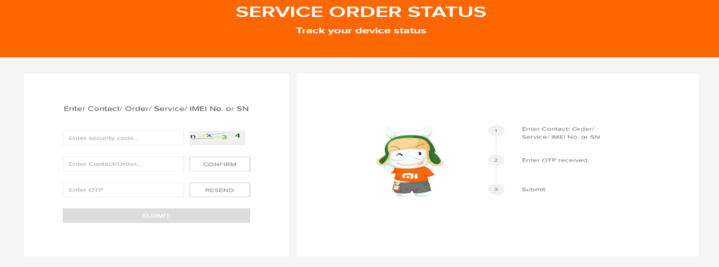 check Mi Service Order Status